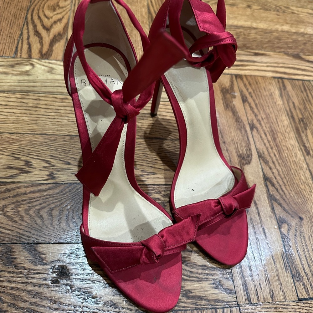 Alexandre Birman Clarita Satin Bow Heels 37